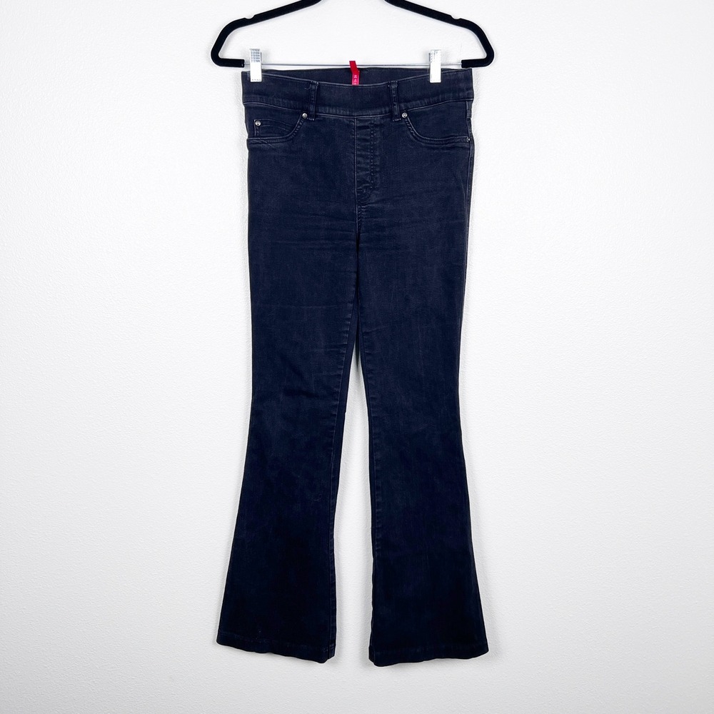 Spanx Women's Flared Pull On Jeans Black Sz M
